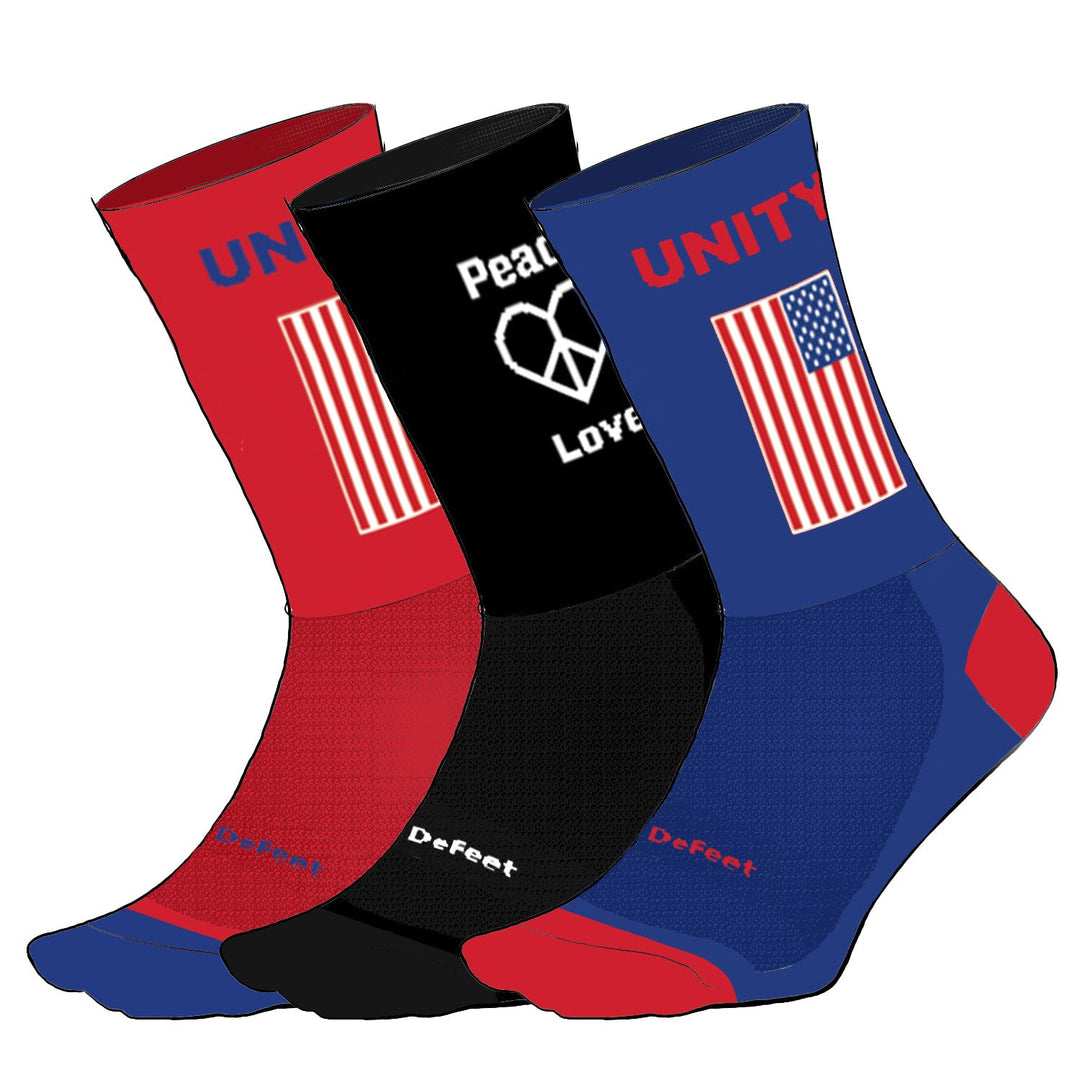 DeFeet Aireator 6" Unity & Peace Socks #athletic# #cycling# #run#