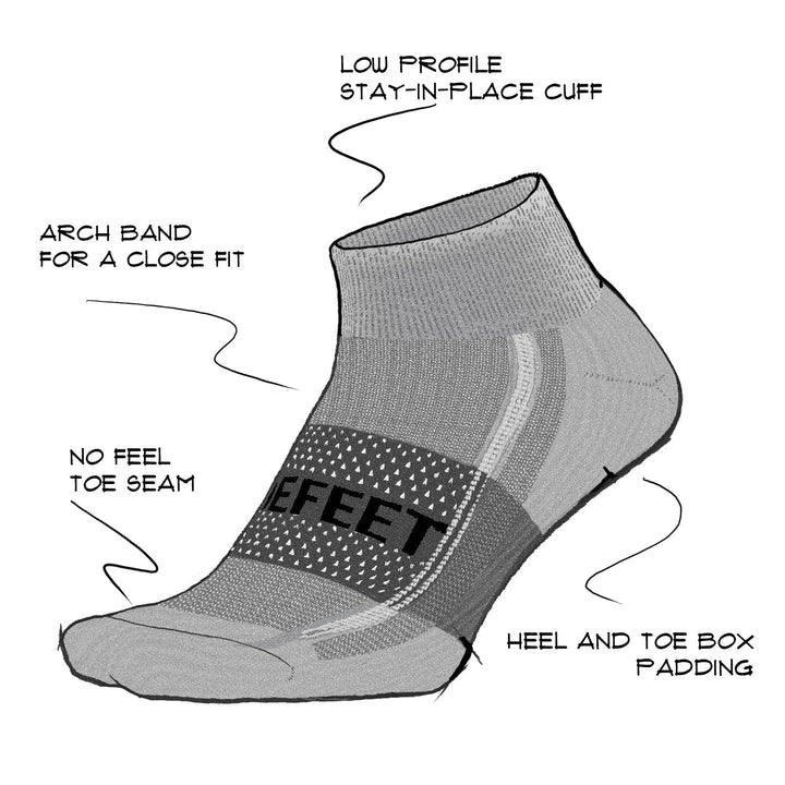 DeFeet Speede Pro 3" Quarter Socks Bundle: 3 Pairs Socks #athletic# #cycling# #run#
