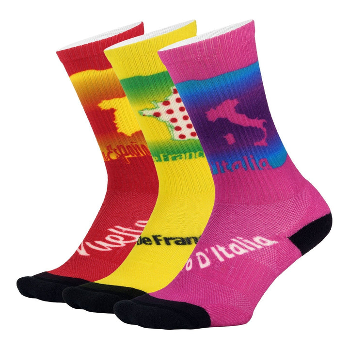 DeFeet Sub360 All Day 7" Crew Big Three Bundle Socks #athletic# #cycling# #run#