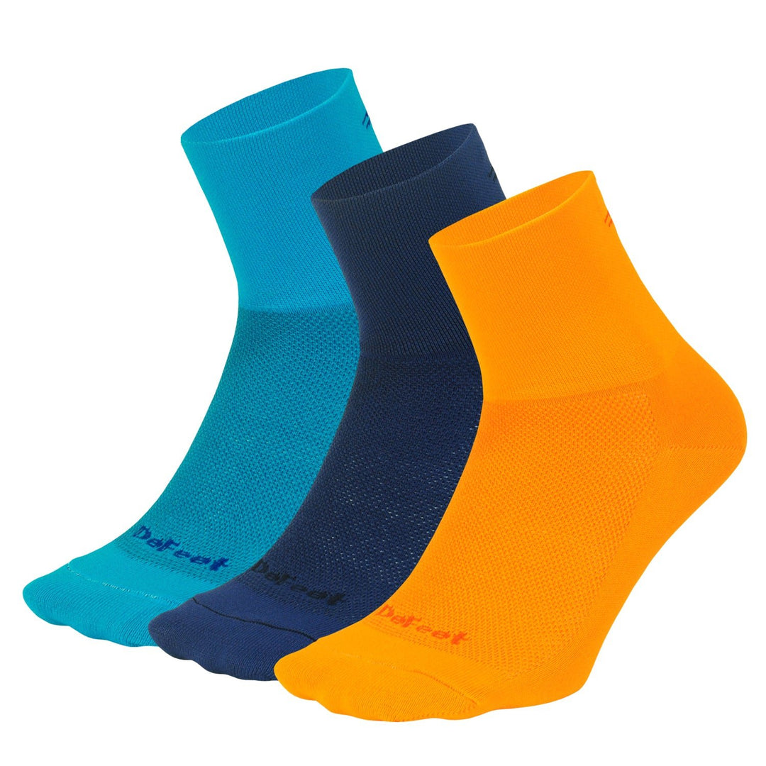 DeFeet Aireator 3" D - Logo Solid Bundle: 3 Pairs Socks #athletic# #cycling# #run#