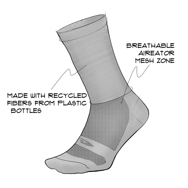 DeFeet Aireator 6" Topo Socks #athletic# #cycling# #run#