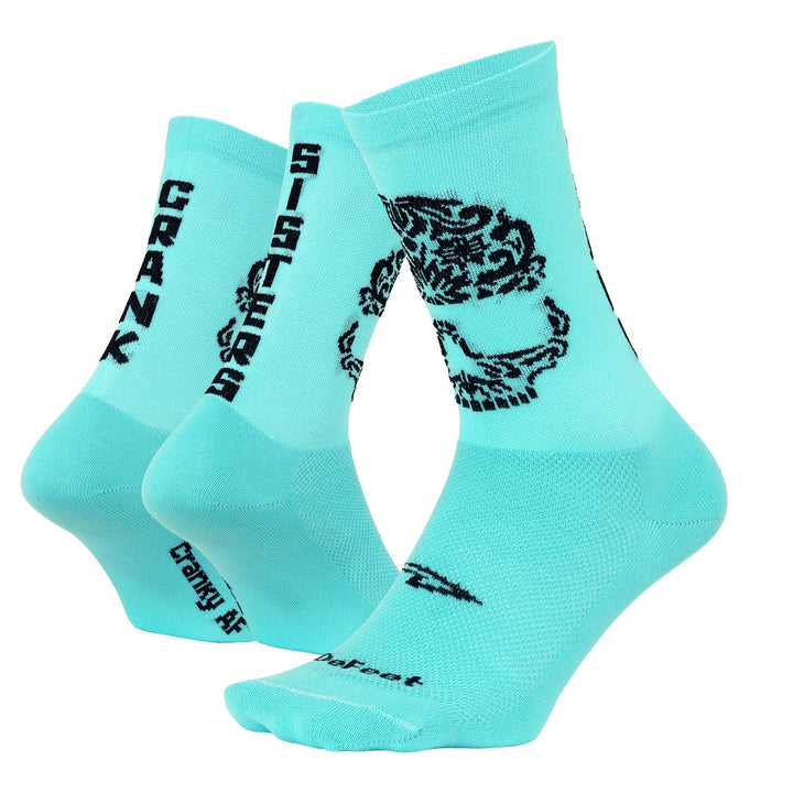 DeFeet Crank Sisters Aireator 6" L/R Specific Socks #athletic# #cycling# #run#