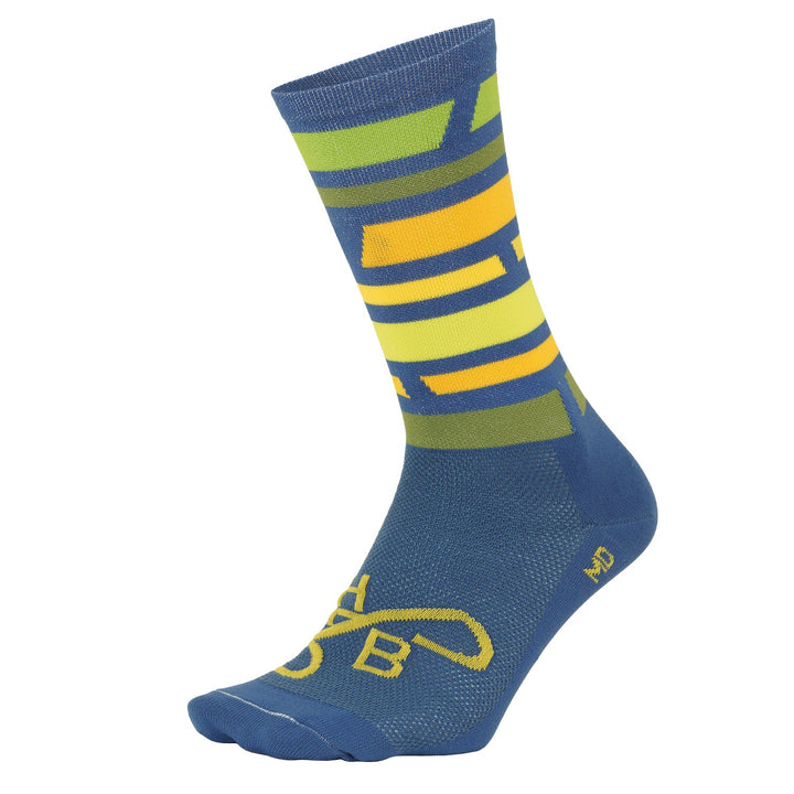 DeFeet Handlebar Mustache Aireator 6" Mind the Gap Socks #athletic# #cycling# #run#