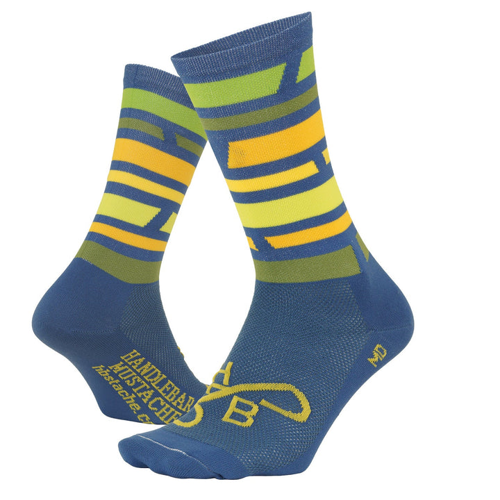 DeFeet Handlebar Mustache Aireator 6" Mind the Gap Socks #athletic# #cycling# #run#