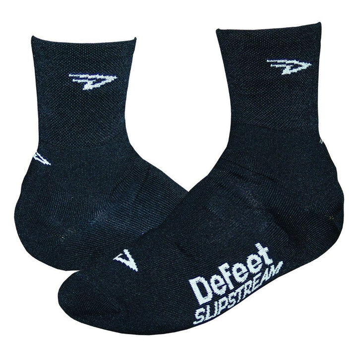 DeFeet Slipstream 4" D - Logo Black Slipstreams #athletic# #cycling# #run#