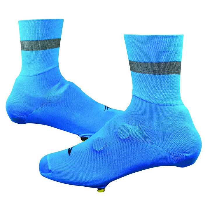 DeFeet Slipstream Reflective 4" Process Blue Slipstreams #athletic# #cycling# #run#