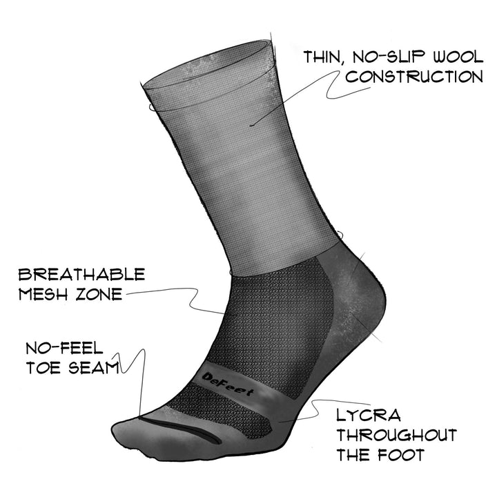 DeFeet Wooleator Pro 6" Flo Socks #athletic# #cycling# #run#