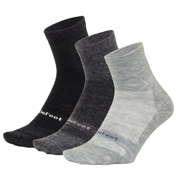 DeFeet Wooleator Pro Quarter Bundle: 3 Pairs Socks #athletic# #cycling# #run#